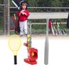 2 In 1 Baseball Tennis Pitcher Auto Pitching Machine Set with Baseballs Bat Tennis Racket Boys Girls Indoor Outdoor Sports Game