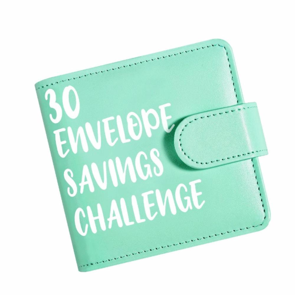 

Loose-Leaf Small Binder with Cash Envelopes Cash Envelopes Binder Money Saving Challenge мятный зеленый