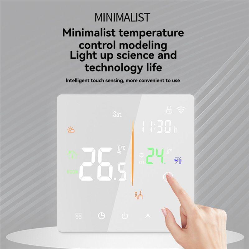 Aug. Embedded Thermostat Without WIFI 16A Electric Heater Smart Timing Touchscreen Control Programmable Thermostat For House B