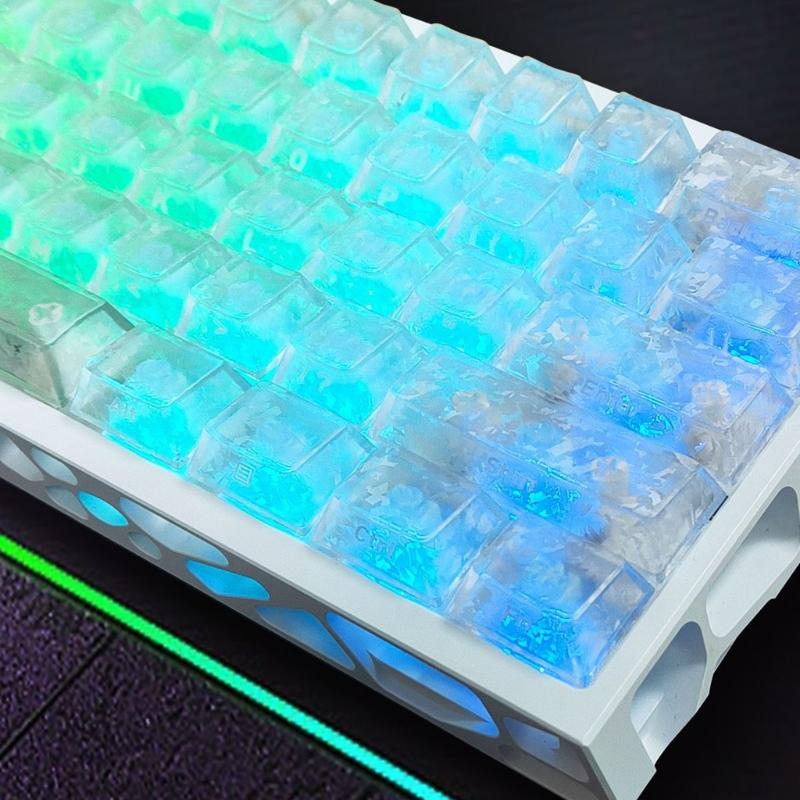 119 Tasten Karbonfaser Seitlich Bedruckte Tastenkappen Magnetischer Austausch Für Gaming-Nutzung Mechanische Tastenkappen Zubehör