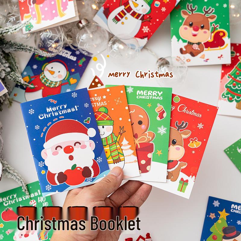 Cartoon Christmas Mini Notebook - Cute, Portable, Pocket-Sized for Student Rewards