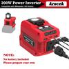 Azocek 220W Portable Power Inverter Compatible with Mil-wau-kee 18V Battery, 18V to AC 110V 4 Output&300LM LED, Inverter for Car