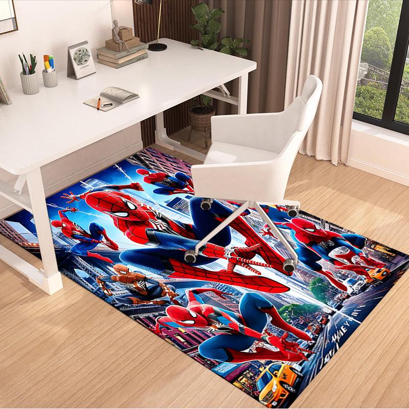 Spiderman City Heroes Carpet For Playroom Bedroom Living Room Sofa Home Decorkids Game Area Rug Nonslip Floor Mat