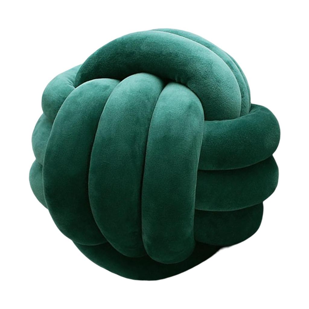 Coussin Boule de Nœuds Rond Oreiller Nœud Rond Oreillers Boule de Nœuds Douce Rond Tissé à la Main pour Chambre à Coucher Canapé 8,66 Pouces