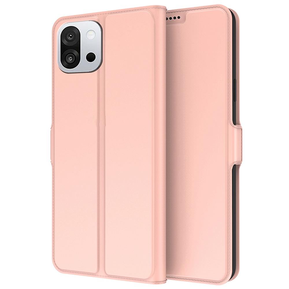 

For OnePlus 13T 5G Case Shockproof TPU Inner Shell Leather Phone Cover Card Slot Rose Gold