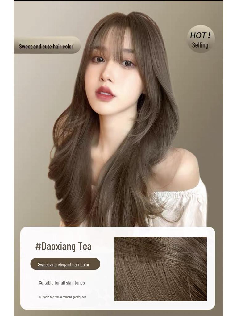 2026 Hair Dye Cream: Gray-Brown Linen, Black Tea Color, with Hair Care Benefits