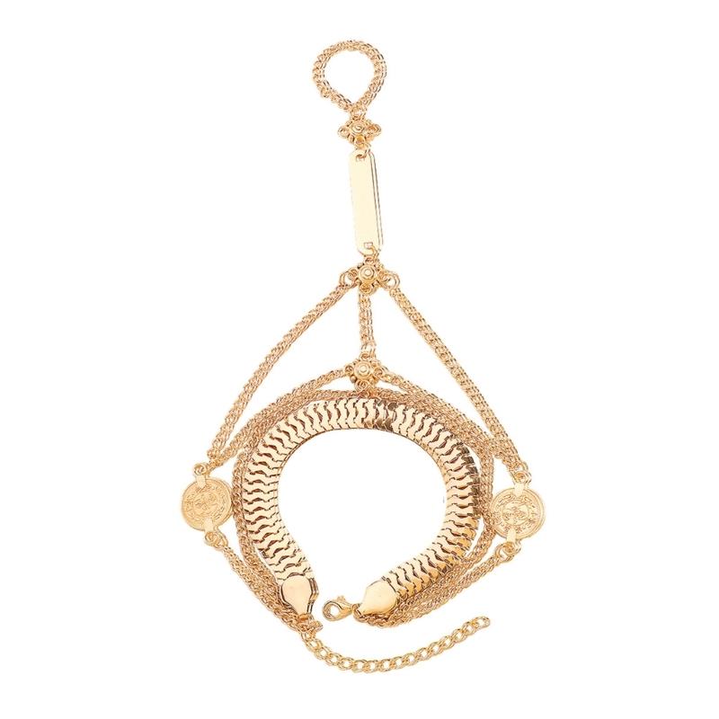 Multilayer Finger Linked Minimalist Bracelet Women Hand Chain Elegant Stackable Jewelry Suitable for Daily Party Wear