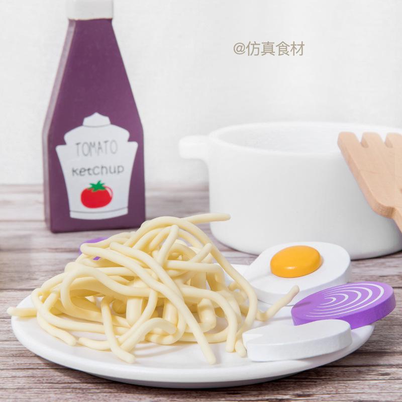 Wooden Children's Kitchen Toy Simulation Spaghetti Play Home Children's Interest Cultivation Toy