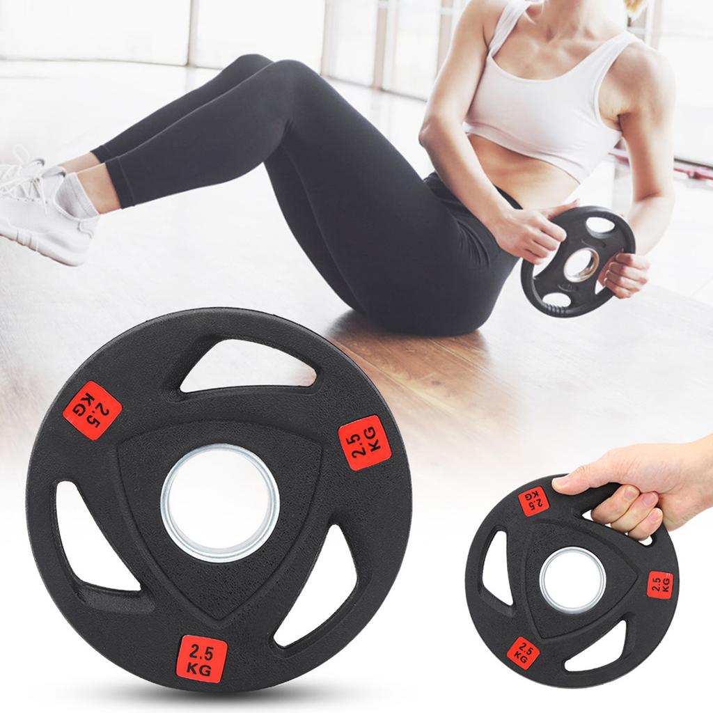 Gym Trehåls Handstångsskiva Stora Hål Inhemsk Tyngdlyftning Fitnessutrustning 2,5 kg