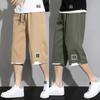 Sommer Mann Vielseitige Casual Shorts Koreon Streetwear Fashion Elastische Taille Baggy Khaki Schwarz Grün Große Größe Capri Hosen 8XL
