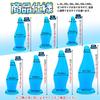 Anal Plug with Suction Liquid 3XL X TaRiss's Cup, Silicone, Blue, (8.9cm 25.2cm)