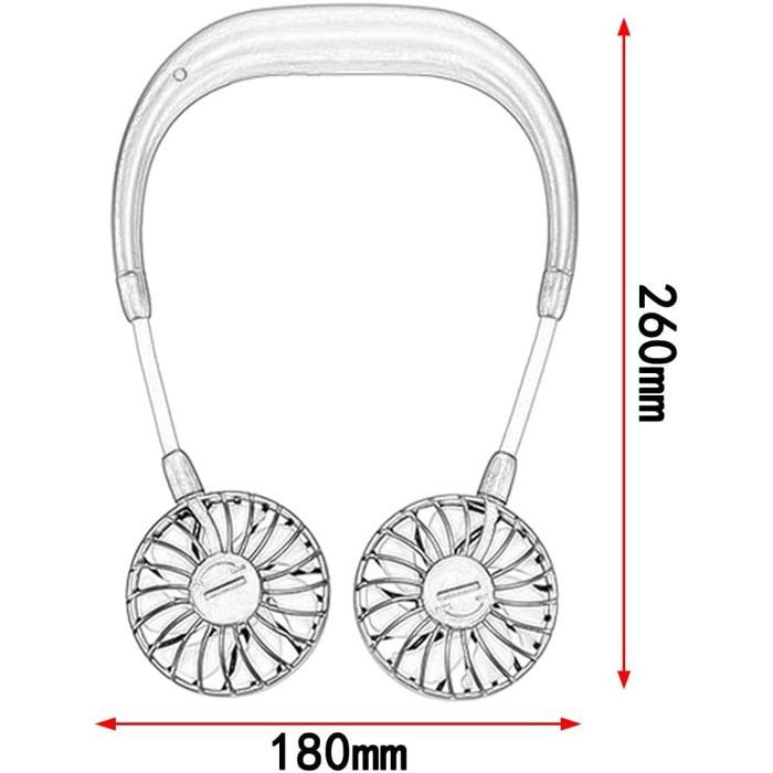 Ventilador personal - RWOYTHK - Mini ventilador recargable - 3 velocidades - Portátil - Modo brisa
