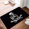 Creative Skeleton Printing Non Slip Small Rug Waterproof Easy Clean Floor Mat for Indoor Outdoor Use Durable Home Decor Novelty