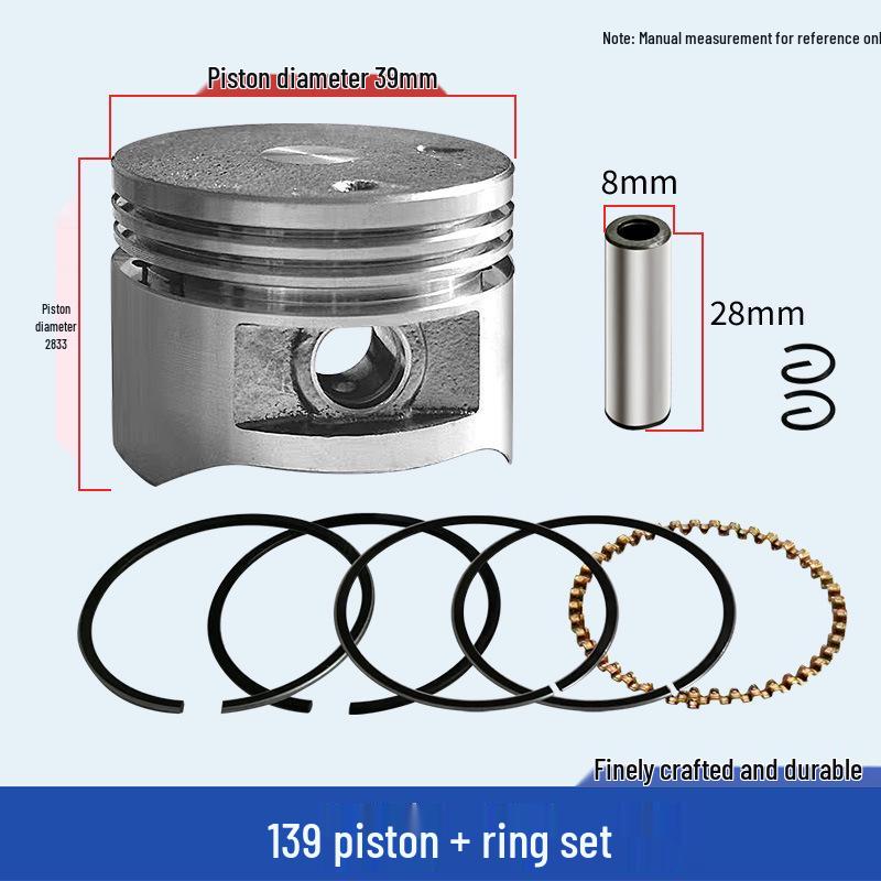 Four-Stroke Lawn Mower Piston Ring & Two-Stroke Brush Cutter Piston Assembly 