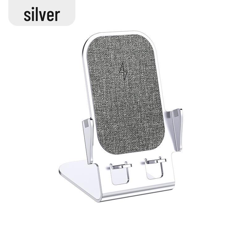 15W Aluminum Alloy Wireless Charging Stand for Apple & Android - Fast Desktop Vertical Charger