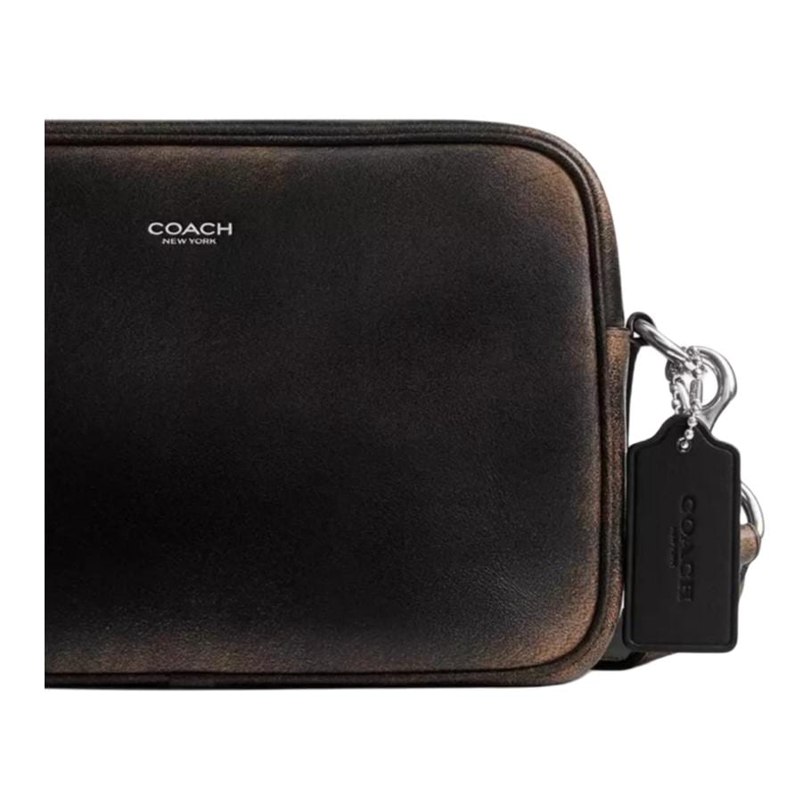 COACH Camera Leather Camera Bag Crossbody Bag Medium Unisex Black CEO41-Y4B