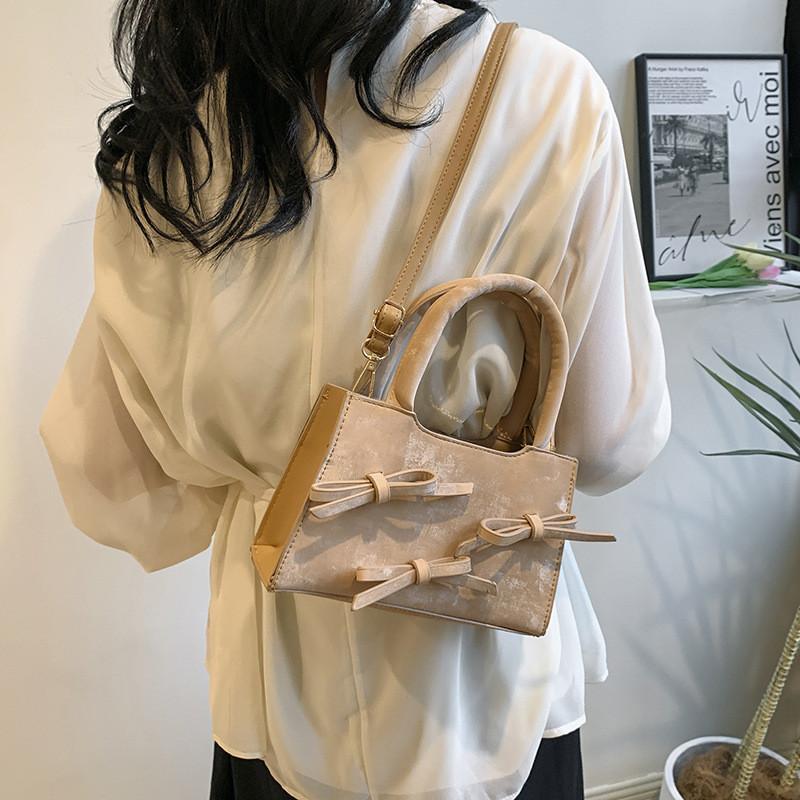 Stylish Korean Inspired Mini Square Handbag For Women Chic Pu Fashion Tote Bag