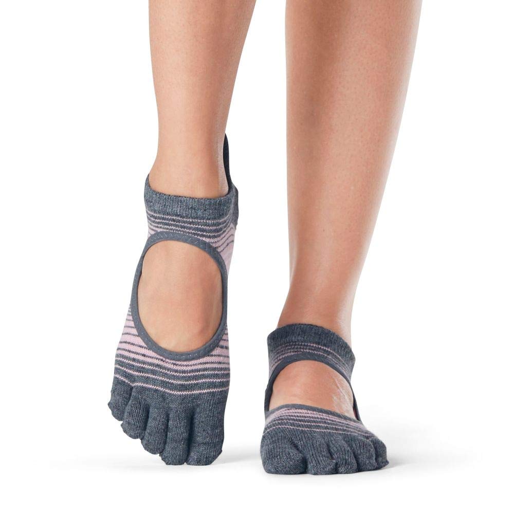 Toesox Bellarina Full-Toe Women's Five-Finger Socks with Anti-Slip Grip for Yoga, Pilates, and Ballet (Product Number: 106282001)
