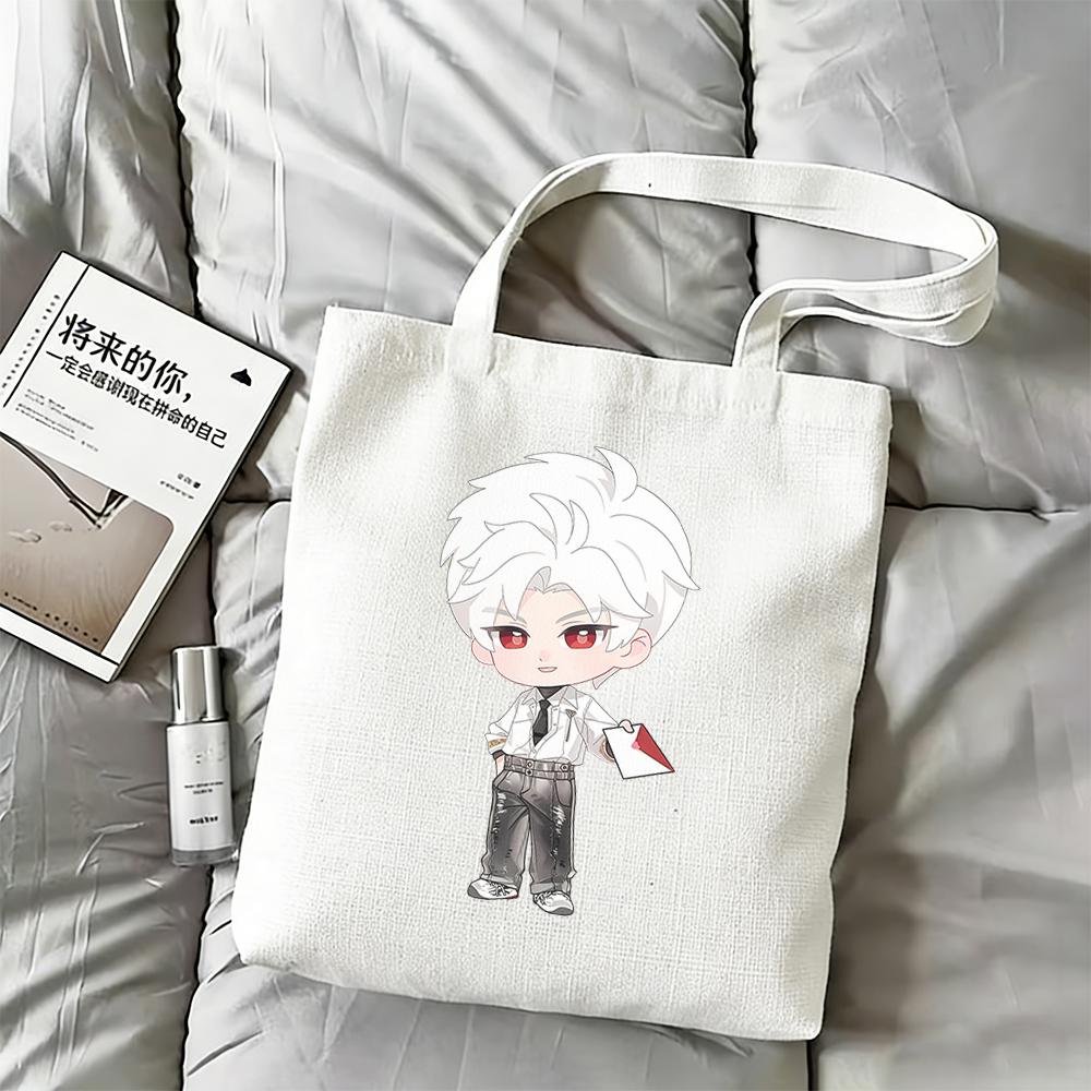 Love and Deepspace Cute Love Letter Anime Canvas Bag Sylus Rafayel Zayne Xavier Caleb 35x40CM Storage Bag Cartoon Handbag 2026
