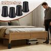 4Pcs Furniture Riser Round Rubber Sofa Riser Adjustable Bed Leg Extender Stand Heavy Duty Bed Lifts Risers For Bed Chair Leg