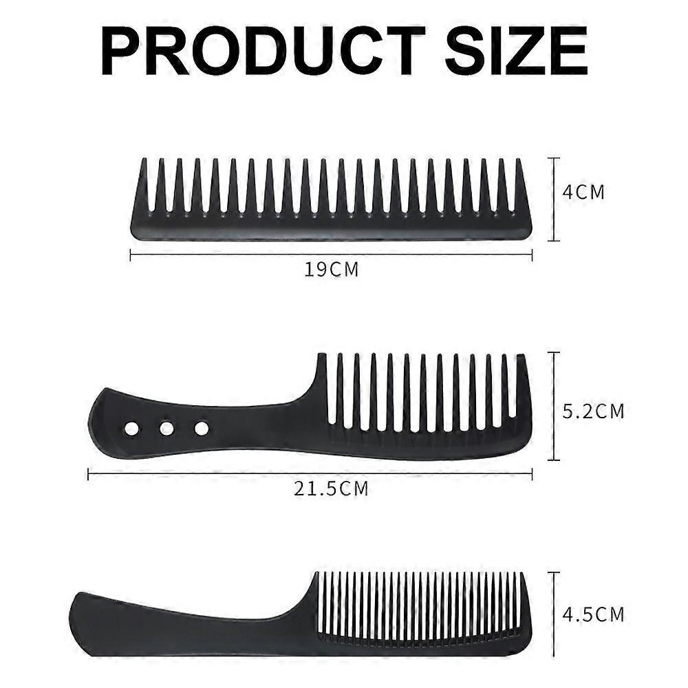 3 Pcs Wide Tooth Detangling Hair Comb Set, Comb Anti Static for Curly Straight Long Hair