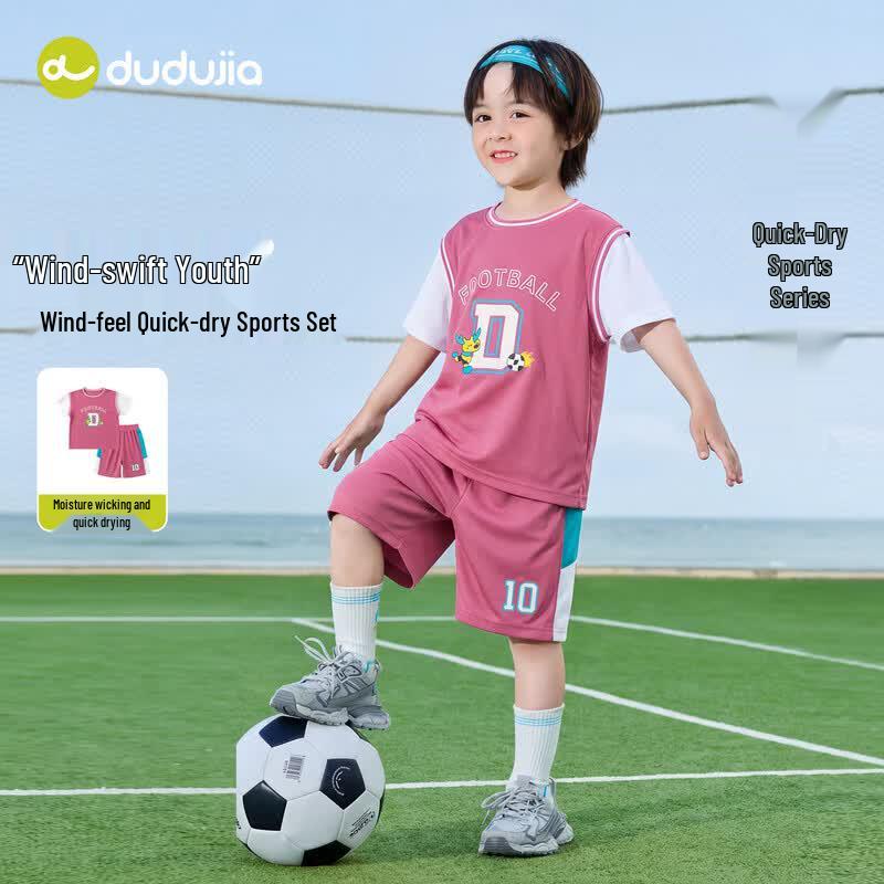 Dudujia Kids  Summer Short Sleeve Shorts Set 90