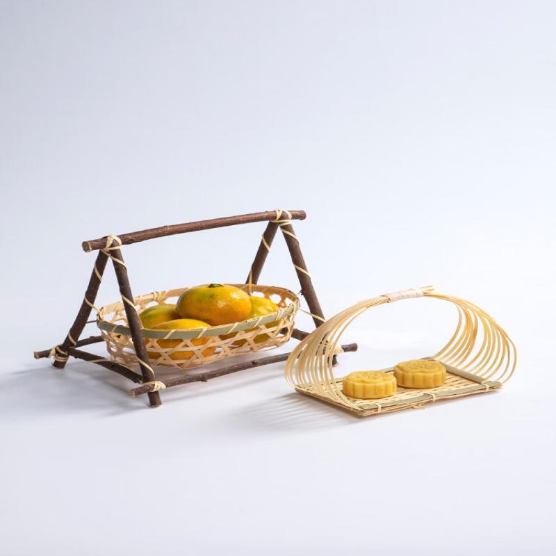 Bamboo Woven Snack & Fruit Basket