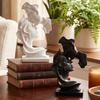 Weighted Base Sculpture Couples Kiss Sculpture, Abstract Couple Home Art Decor, Resin Minimalist Matte Black Statue Decoration, Romantic Used