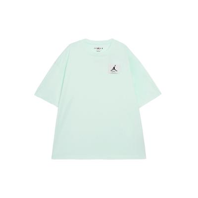 Flight Essential Einfarbiges Logo Rundhals Casual Pullover Locker Kurzarm Überschnittene Schultern T-Shirt Herren Tops Hellgrün DZ0605-394