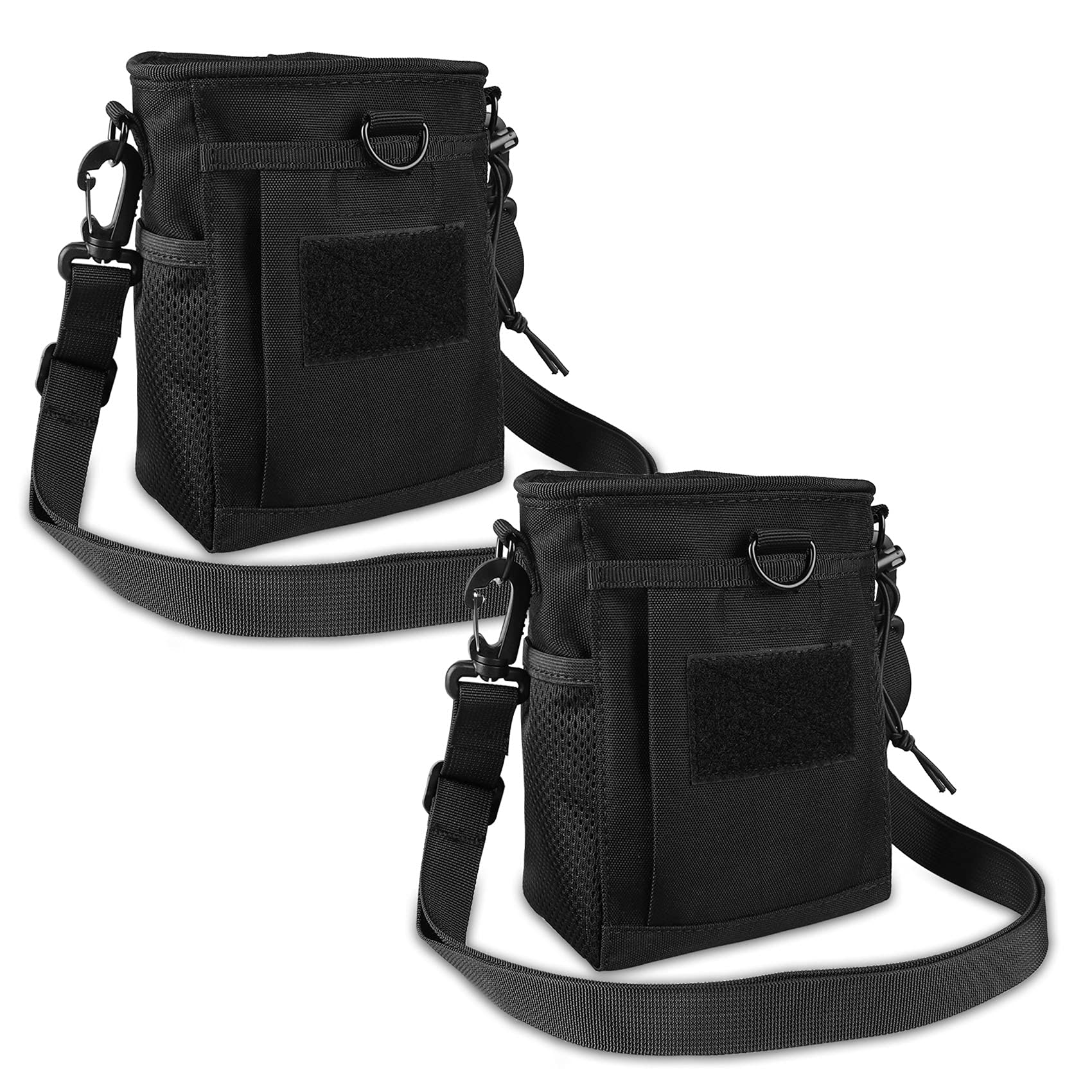 

JETEDC Small Recycled Bags, Sundries Bag, Waist Bag, Airsoft Bag, Backpack, Airsoft, Fishing, Accessory Storage, Commuting (Set of 2) (Black)