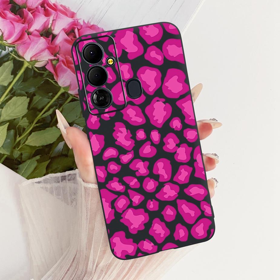 For Tecno Pop 6 GO Case BE6j Cute Bow Flowers Painted Cover Soft TPU Phone Case For Tecno Pop 6 Pro BE8 Pop6 GO Back Cover Coque