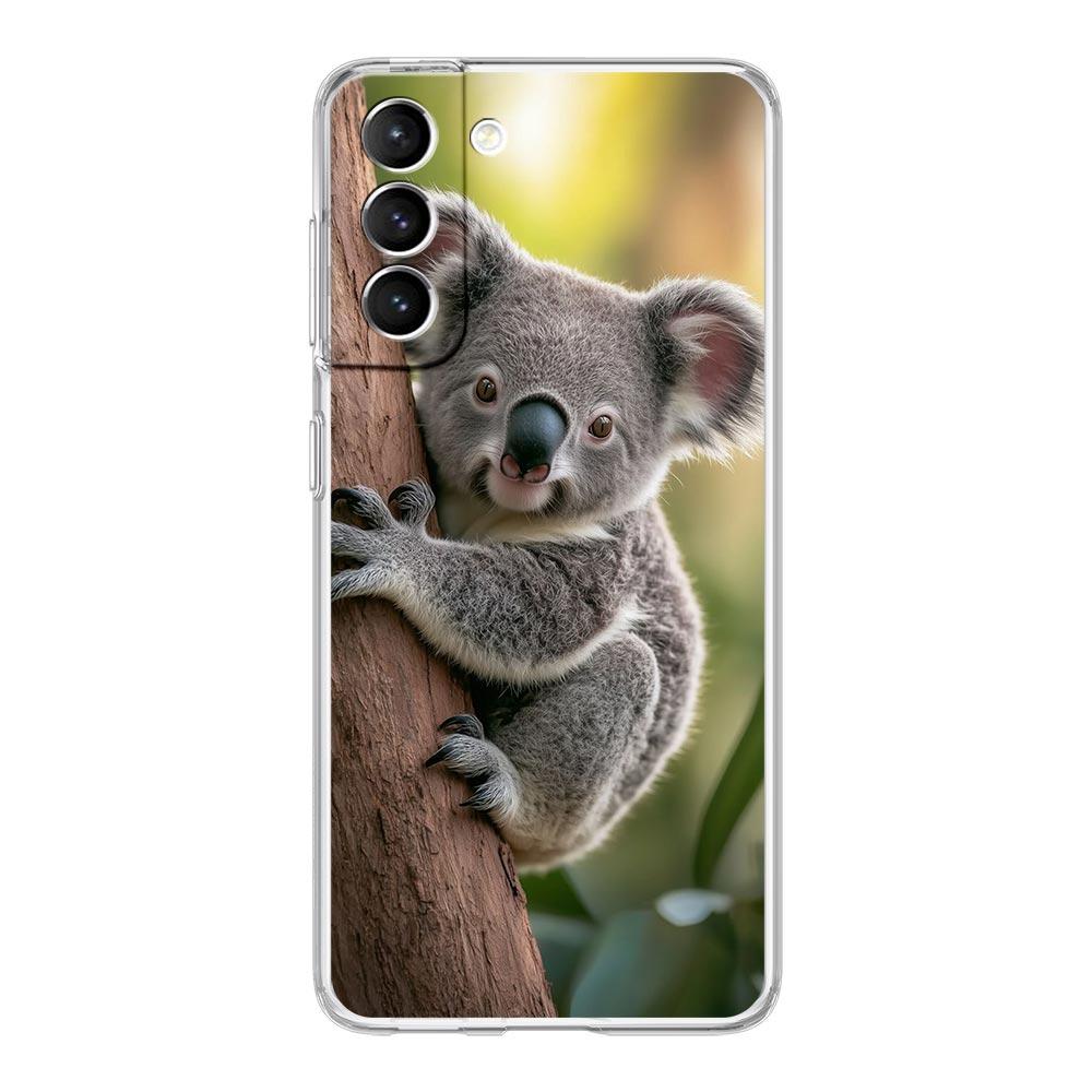 Phone Case For Samsung Galaxy S25 S24 S23 FE S22 Ultra S20 S21 5G S10 Plus S10E Soft Clear Cover Koala