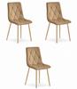 LIBRA Chair - Brown Velvet / Wood Color Legs X 3
