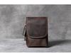 Retro Mini Leather Crossbody Bag - Men's Chest & Waist Phone Bag, Top Layer Cowhide