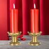 2 Pieces Brass Candlestick Holders Table Centerpiece Copper Buddhist Candlestick