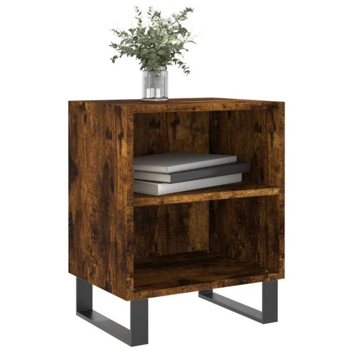 VidaXL Bedside Table Smoked Oak 40x30x50 Cm Engineered Wood 826806