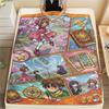 Decorative Cardcaptor Sakura Flannel Blanket Print Warm Comfortable Throw for Sofa Bed Chair Travel Picnic Anime Gift-Xin