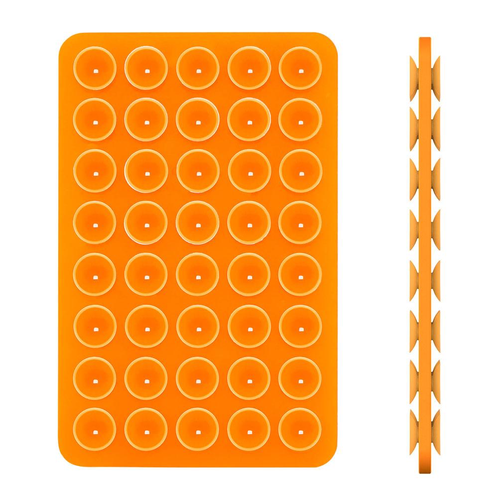 

Двусторонняя силиконовая присоска для крепления мобильного телефона, присоска, клейкая силиконовая резиновая присоска для фиксированной подкладки 1PCS оранжевый