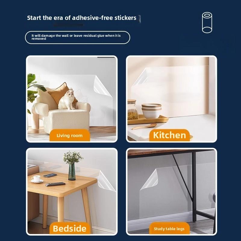 Küchen Ölfest Aufkleber Transparent Statisch Hochtemperatur Wand Herd Dunstabzugshaube Wand Selbstklebende Tapete Feuchtigkeitsbeständig