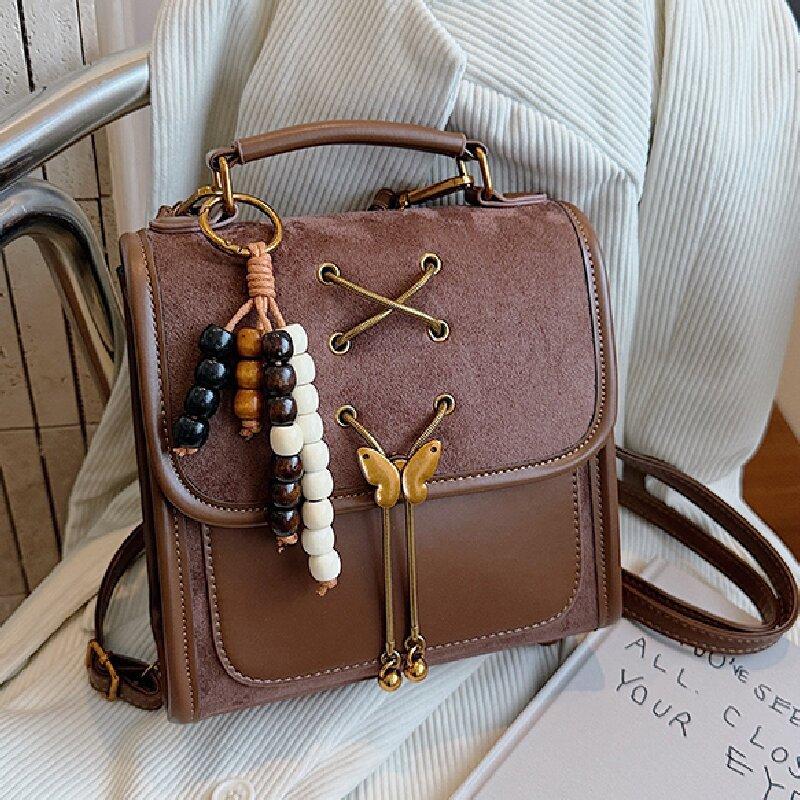 Small-scale Minimalist Bag, Fashionable and Sweet, with A Bow-shaped Design on Both Shoulders, Women's Bag