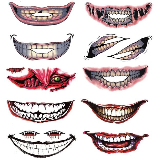 10 Styles Temporary Tatoo Waterproof Fake Tattoo Sticker The Joker Suicide Squad Halloween Tattoos Tatouage Tatto For Men Women