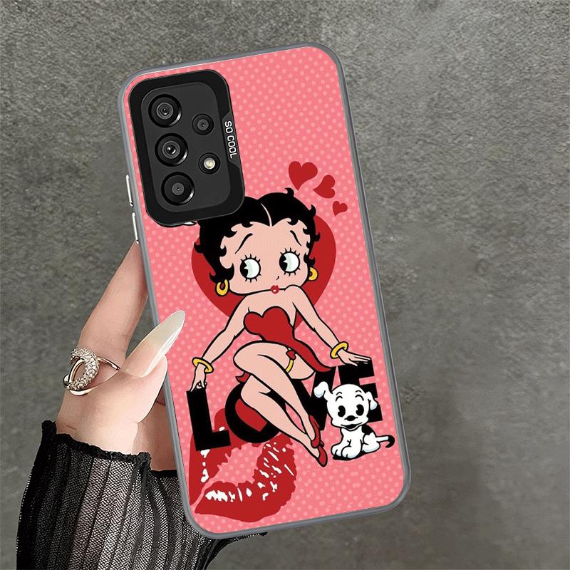 B-Bettys B-Boops Girl Soft Phone Case for Samsung A17 A16 A15 A14 A13 A57 A56 A55 A54 A53 A37 A36 A35 A34 A33 A26 A25 A24 A23 A5