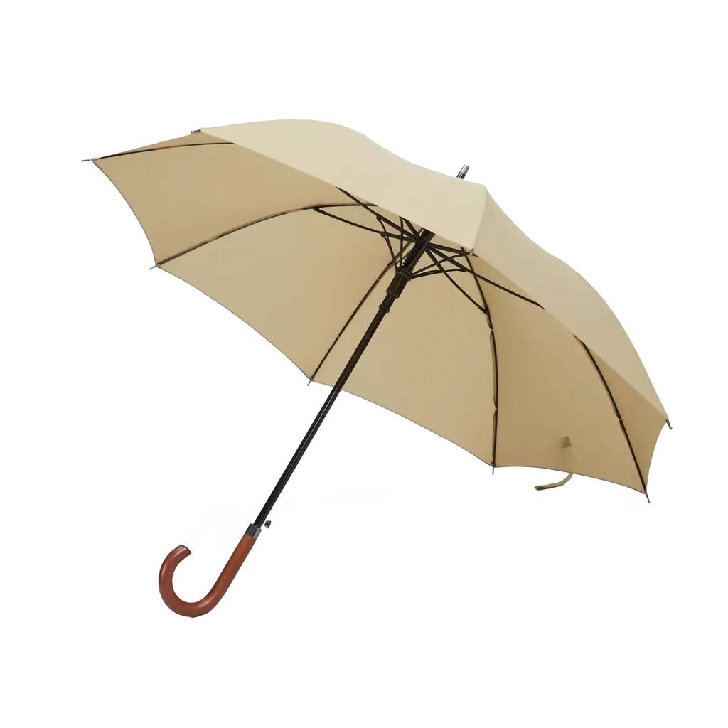 Langer Schirm Langer Holzgriff Winddicht Retro-Stil Wasserabweisend Hohe Dichte Großer Schirm