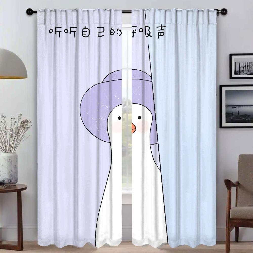 Curtains for Living Room Curtain for Room 2 Panel Warm Happy Little Things Halloween Decoration Home Interior Curtains Partition