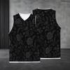 Men s Plus Size V Neck Sleeveless Floral Printed Straight Hem Tank Top