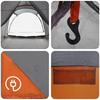 Tunnel Tent with Grey and Orange Roof 370 x 275 x 210 cm