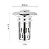 Bathroom Sink Drain Strainer for 1.1-1.42 Basin Drain Holes Anti-Odor Anti-Clogging Stainless Steel Pop Up Sink Drain Filter