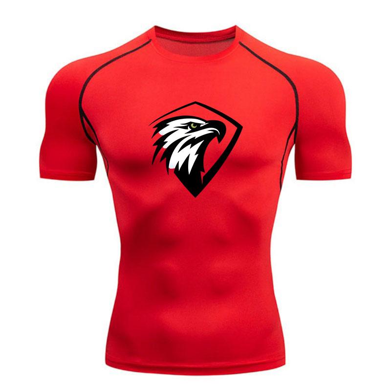 Men's Quick Dry Compression Athletic T-Shirt, Stylish Eagle