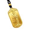 Gold Guanyin Bodhisattva pendant, fashionable and versatile for men and women, daily wear Guanyin necklace, Prajna Guanyin Buddha plaque pendant