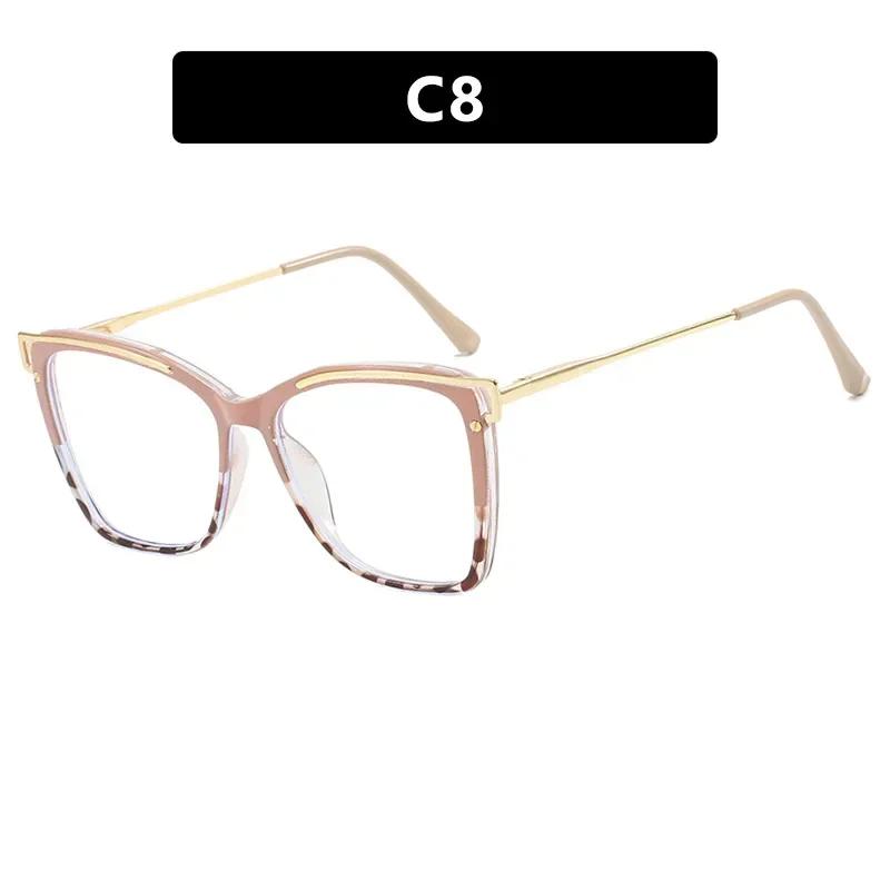  TR90 Anti-Blue Light Retro Women Glasses Frames Oversize Optical Eyeglasses Frame